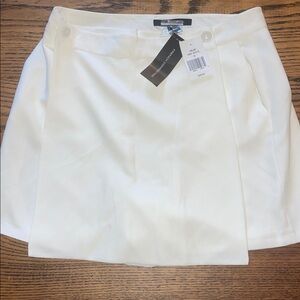 NWT French Connection Summer White Mini Skort with Removable Flap to just shorts